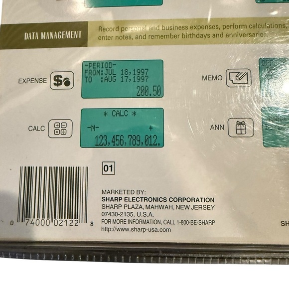 Sharp Handheld Personal Information Backlit Organizer 32KB Sealed YO-140 Y0-140 - Picture 7 of 7